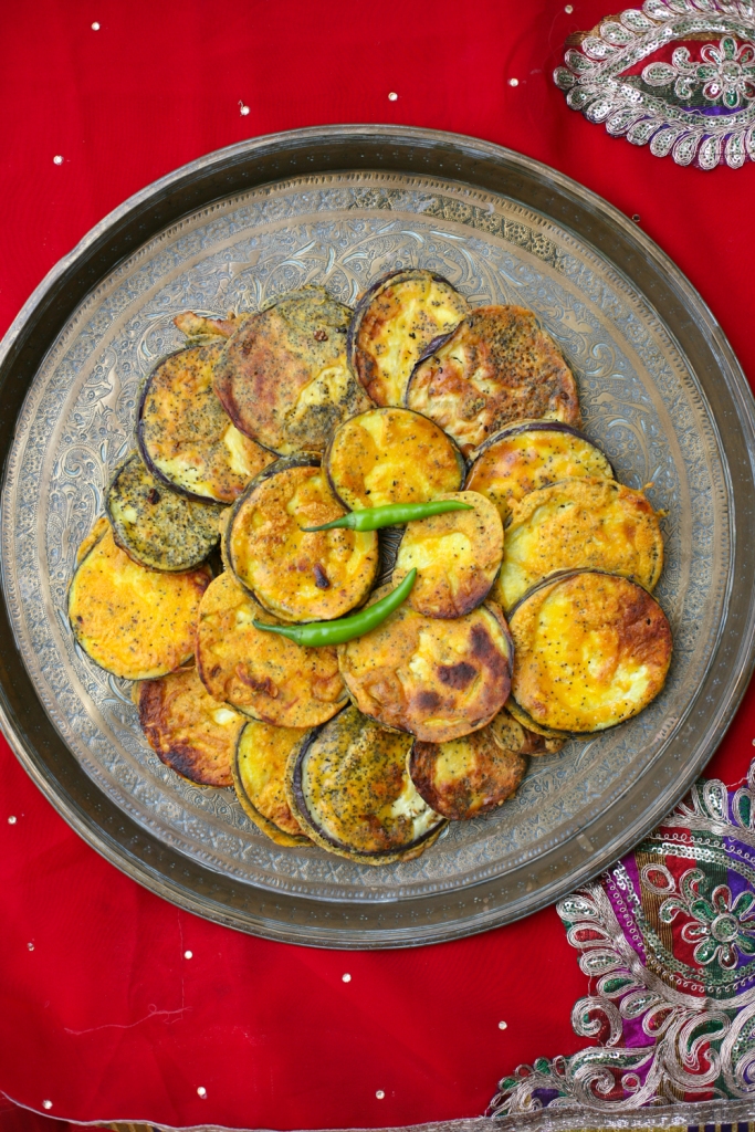 Fried Indian Spiced Aubergines
